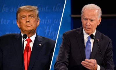 Joe Biden (R) wins presidency, defeating Donald Trump (L)