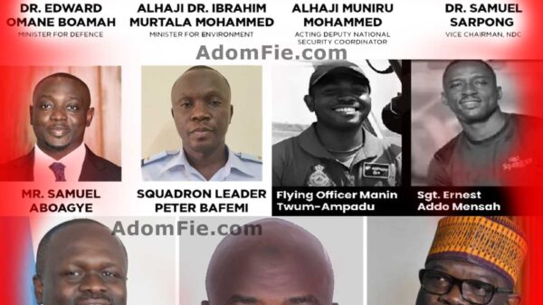 Ghana Military Helicopter Crash, Edward Omane Boamah, Alhaji Ibrahim Murtala Muhammed, Alhaji Muniru Mohammed, Samuel Sarpong, Samuel Aboagye, Peter Bafemi Anala, Ernest Addo Mensah