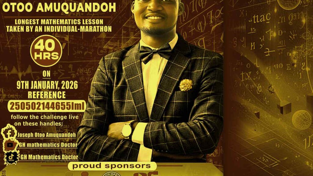 Joseph Otoo Amuquandoh, Maths Guinness World Record Attempt