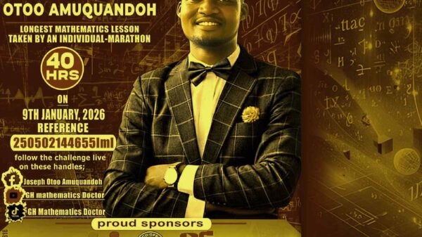 Joseph Otoo Amuquandoh, Maths Guinness World Record Attempt